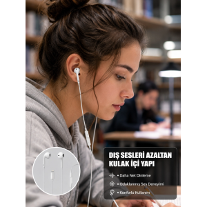 Ergonomik Tasarımlı Stereo Ses Performanslı Kablolu Kulaklık Yeni Nesil