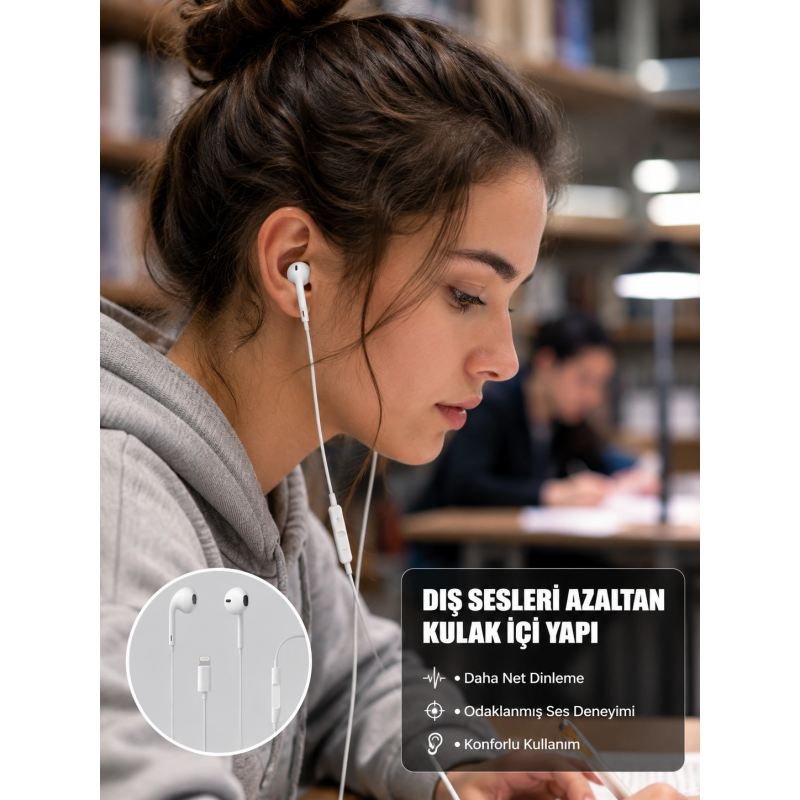 Ergonomik Tasarımlı Stereo Ses Performanslı Kablolu Kulaklık Yeni Nesil Ergonomik Tasarımlı Stereo Ses Performanslı Kablolu Kulaklık Yeni Nesil