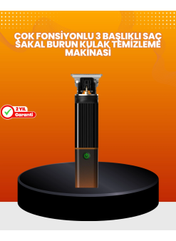 Erkekler İçin 3 İn 1 Şarjlı Bakım Seti – 7300 Rpm Güçlü Motor Ve Sessiz Çalışma