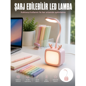 Esnek Gövdeli Led Masa Lambası Taşınabilir Gece Aydınlatması