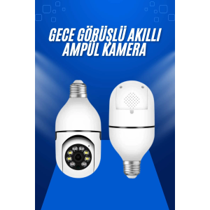 Ev Kamerası Wifi Kamerası Gece Görüşlü Akıllı Ampül Kamera