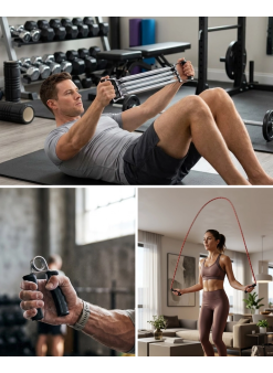 Ev Spor Seti Atlama İpi El Yayı Karın Egzersiz Aleti Fitness Seti
