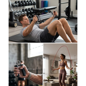 Ev Spor Seti Atlama İpi El Yayı Karın Egzersiz Aleti Fitness Seti