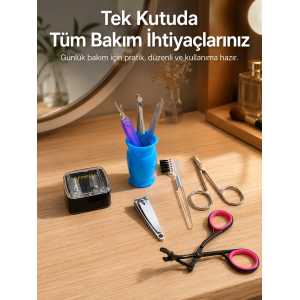 Ev Tipi Manikür Seti Cımbız Tırnak Makası Kaş Makası Bakım Kiti