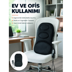 Ev Ve Araç İçin Masaj Minderi Modlu Isıtmalı Titreşimli Koltuk Masaj Pedi