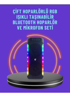 Ev Ve Dış Mekan Kullanımına Uygun Rgb Işıklı Hoparlör