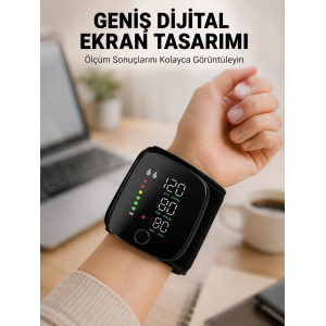 Evde Günlük Kullanıma Uygun Şarjlı Bilekten Tansiyon Ölçüm Cihazı