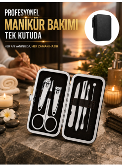 Evde Profesyonel Tırnak Bakımı İçin 7 Parça Premium Bakım Seti