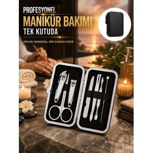 Evde Profesyonel Tırnak Bakımı İçin 7 Parça Premium Bakım Seti