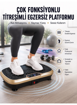 Evde Spor İçin Titreşimli Plate Fitness Platformu Yeni Nesil