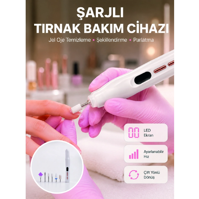Evde Ve Profesyonel Kullanıma Uygun Tasarımlı Tırnak Bakım Cihazı Evde Ve Profesyonel Kullanıma Uygun Tasarımlı Tırnak Bakım Cihazı