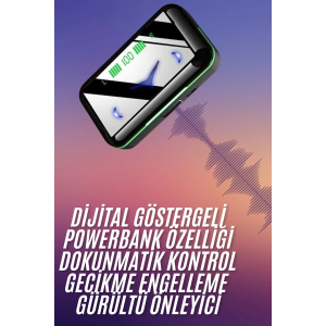 Extra Bass Kablosuz Kulaklık Işıklı Bluetooth Kulaklık Powerbank Özellikli