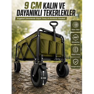 Extra Cepli Katlanabilir Wagon Arabası İle Pratik Ve Düzenli Taşıma