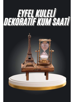 Eyfel Kuleli Kum Saati Dekoratif Hediyelik Eşya Retro Eyfel Kulesi