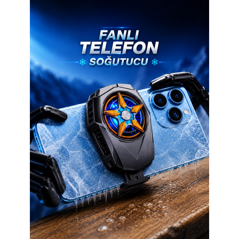 Fanlı Radyatör Soğutucu Telefon Soğutucu Tüm Telefonlara Uyumlu Fanlı Radyatör Soğutucu Telefon Soğutucu Tüm Telefonlara Uyumlu