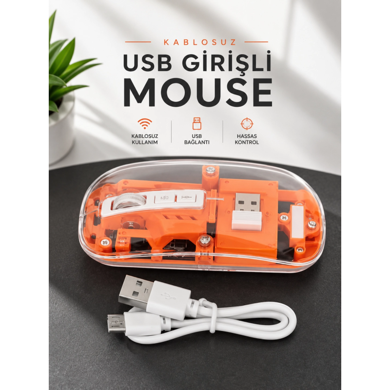 Fare Mouse Çift Modlu Kablosuz Bağlantılı 2.4ghz Destekli Fare Mouse Çift Modlu Kablosuz Bağlantılı 2.4ghz Destekli