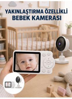 Fhss Teknolojili Güvenli Bebek Monitörü Net Görüntü Yeni Nesil
