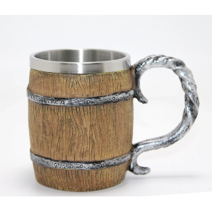 Fıçı Tasarımı 3d Kabartmalı Paslanmaz Çelik Kupa Bardak Alk4385