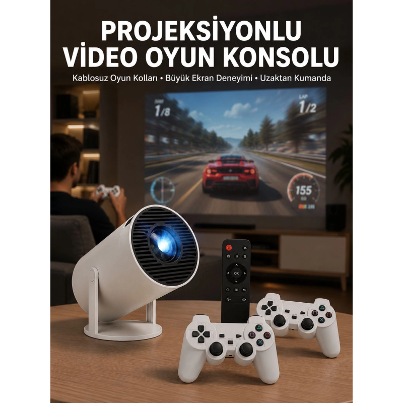 Film Dizi Ve Oyun İçin Taşınabilir Kablosuz Mini Projeksiyon Yeni Nesil Film Dizi Ve Oyun İçin Taşınabilir Kablosuz Mini Projeksiyon Yeni Nesil