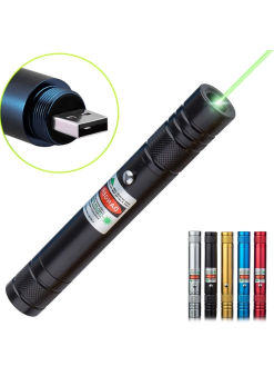 Fithome 100mw Desen Başlıklı Usb Şarjlı Yeşil Lazer Pointer