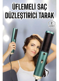 Fön Tarak Saç Düzleştirici Üflemeli Fön Makinesi Sıkı Dişli Taşınabilir