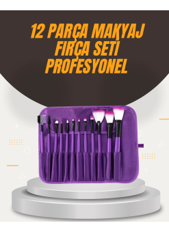 Fondöten, Allık Ve Far Uygulamalarına Uygun 12 Parça Makyaj Fırça Takımı Ergonomik Saplı