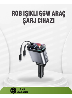 Ford, Opel, Volvo, Skoda Araçlar İçin 66w Çoklu Hızlı Şarj Cihazı
