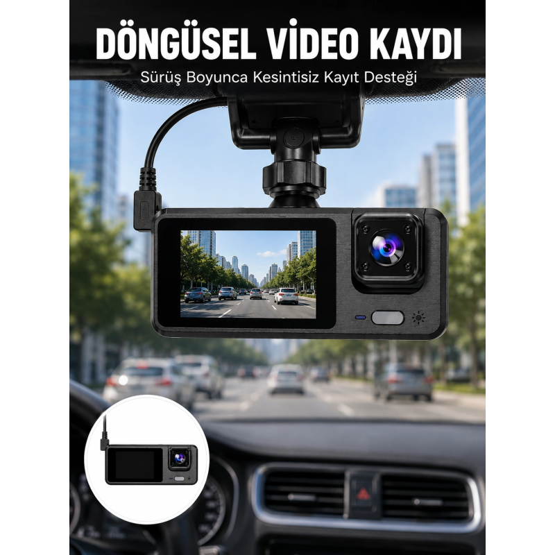 Full Hd 3 Kanallı Araç Kamerası – Akıllı Çözümlerle Sürüş Yeni Nesil Full Hd 3 Kanallı Araç Kamerası – Akıllı Çözümlerle Sürüş Yeni Nesil