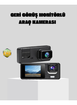 Full Hd 3'lü Araç Kamerası Geri Görüş Destekli Park Modlu 1080p Dvr