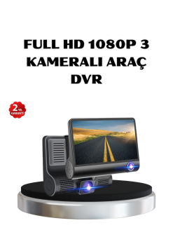 Full Hd Araç Kamerası 3’lü 4.0” Ekranlı Ve Hdr Gece Görüşlü