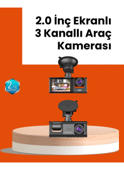 Full Hd Araç Kamerası  Çift Yönlü Kayıt Ve Darbe Sensörü