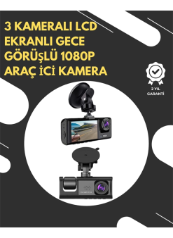 G-sensör Ve Hareket Algılama Destekli 1080p Araç İçi Güvenlik Kamerası