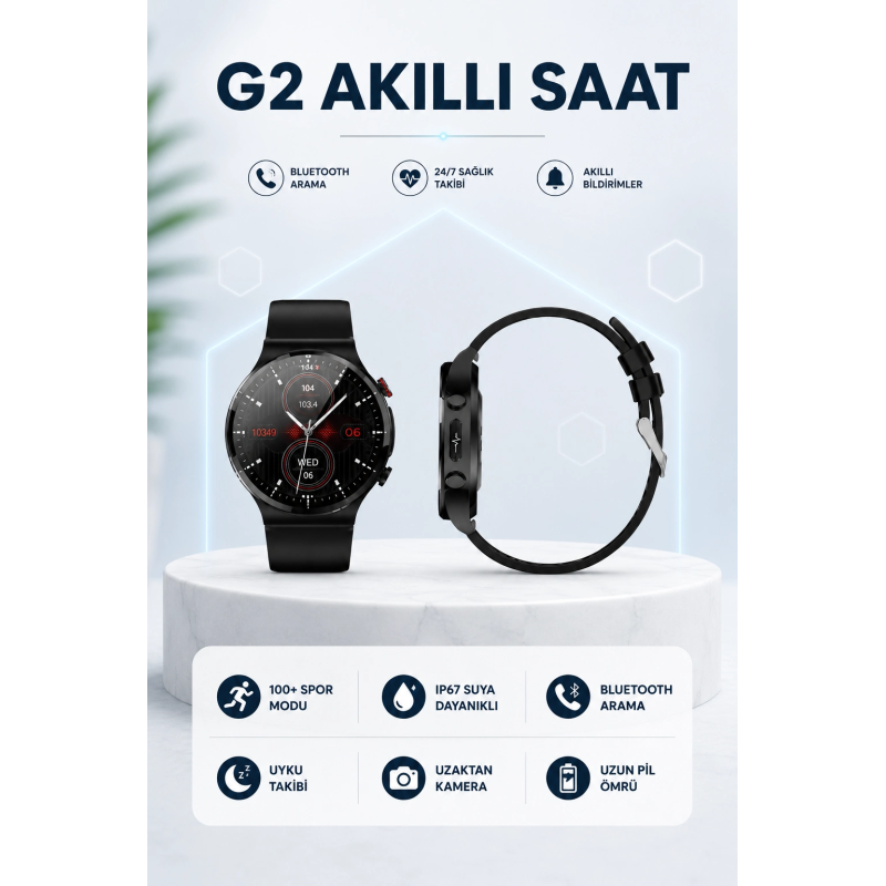 G42 Akıllı Saat Ios Ve Android Cihazlarla Uyumlu G42 Akıllı Saat Ios Ve Android Cihazlarla Uyumlu