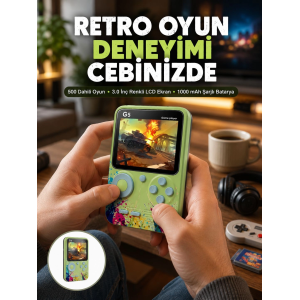G5 Game Box Retro Mini Oyun Konsolu – 500 Dahili Oyun Yeni Nesil