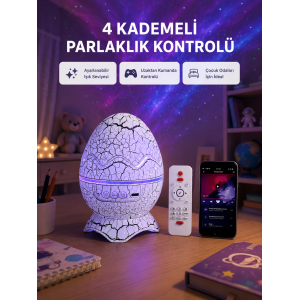 Galaksi Efektli Dinozor Yumurta Projektör – Yüksek Çözünürlüklü