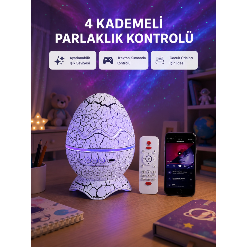 Galaksi Efektli Dinozor Yumurta Projektör – Yüksek Çözünürlüklü Galaksi Efektli Dinozor Yumurta Projektör – Yüksek Çözünürlüklü