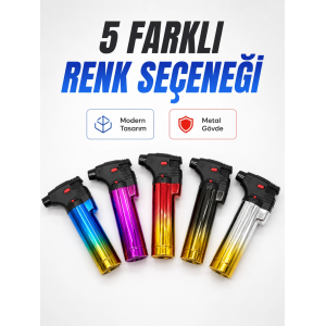 Gaz Dolumlu Rüzgar Dayanıklı Pürmüz Çakmak Ayarlı Alev Güçlü Performans