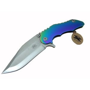 Gear Wl 9115 Outdoor Çakı 23 Cm - Metal Gökkuşağı Sap, Otomatik, Kılıflı