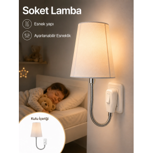 Gece Aydınlatması Soket Lamba Prize Takılma Özellikli