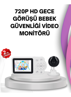 Gece Görüşlü Bebek Kamerası Ninni Ve Alarm Özellikli