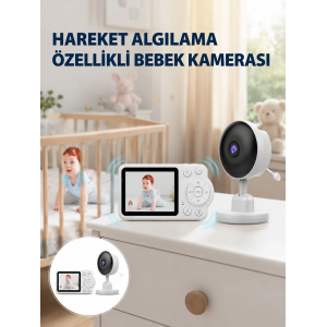 Gece Görüşlü Bebek Kamerası Ninni Ve Alarm Özellikli Yeni Nesil