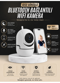 Gece Görüşlü Bebek Kamerası  Telefondan Canlı Takip Özellikli