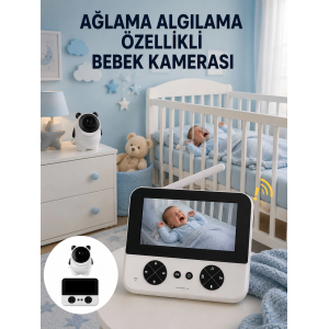 Gece Görüşlü Güvenli Bebek Monitörü 720p Hd Görüntü Yeni Nesil