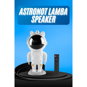 Gece Lambası Astronot Bluetooth Hoparlörlü Galaksi Işık Projektörü