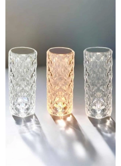 Gece Lambası Kristal Lamba Dokunmatik Şarjlı Hediyelik