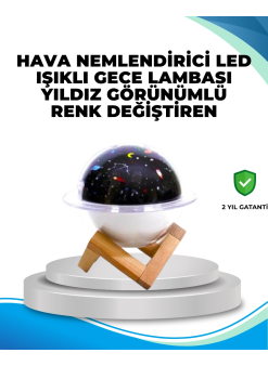 Gece Lambası Özellikli Taşınabilir Nemlendirici Ve Aromaterapi Cihazı Usb Girişli