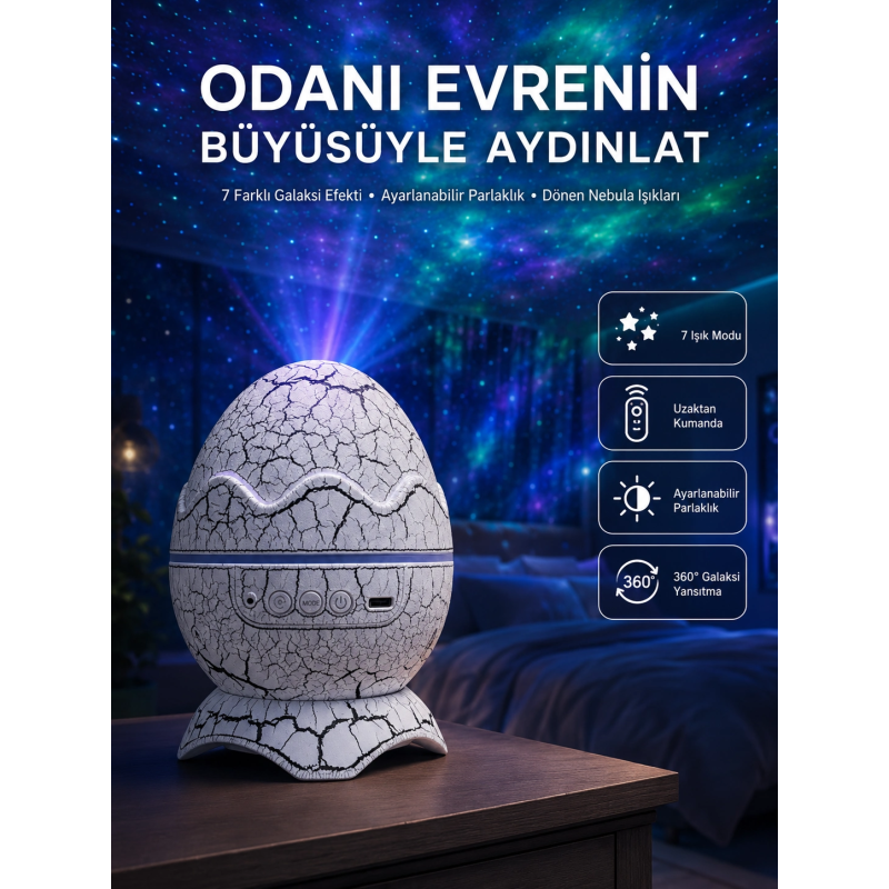 Gece Lambası Yumurta Işık Speaker Yeni Nesil Dinozor Yumurtası Görünümlü Gece Lambası Yumurta Işık Speaker Yeni Nesil Dinozor Yumurtası Görünümlü