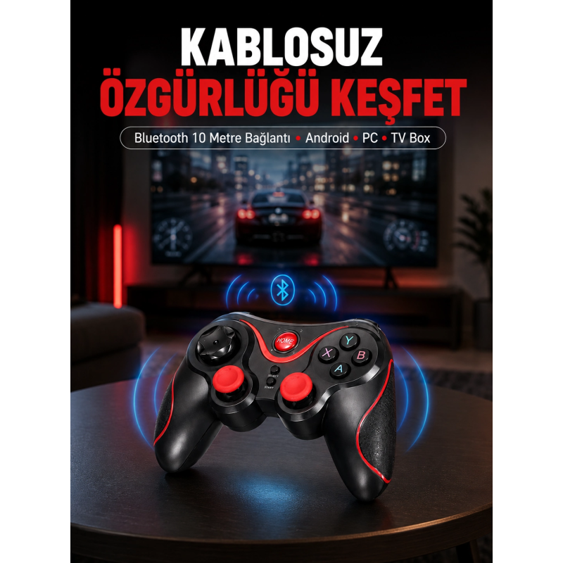 Gelişmiş Kontrol Hassasiyeti Sunan Kablosuz Bluetooth Oyun Kolu Gelişmiş Kontrol Hassasiyeti Sunan Kablosuz Bluetooth Oyun Kolu