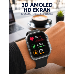 Gelişmiş Özellikli Akıllı Saat Dayanıklı Yapı Ve Amoled Ekran Yeni Nesil
