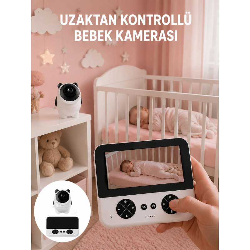 Geniş Ekranlı Bebek Monitörü Ağlama Algılama Özellikli Yeni Nesil Geniş Ekranlı Bebek Monitörü Ağlama Algılama Özellikli Yeni Nesil